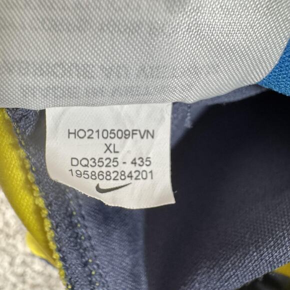 Nike Track Pants Joggers Mens XL Blue Colorblock Side Zip Cuffed DQ3525-435 - Picture 10 of 15